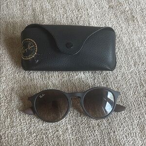 Ray-Ban Dark Gray Round Sunglasses